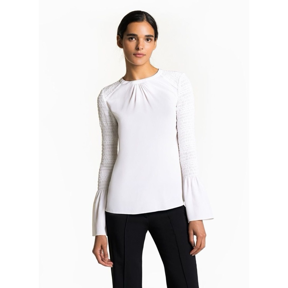 A.L.C. Sidra Silk Bell Sleeve Blouse - Ivory